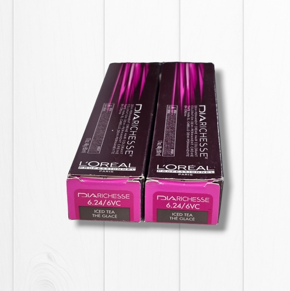 L'Oreal Professionnel DIARichesse 2 Tubes Ammonia-Free 6.24/6VC Iced Tea - Picture 2 of 16